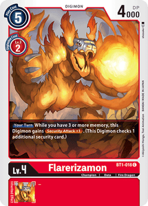 Flarerizamon BT1-018 C Release Special Booster Digimon TCG - guardiangamingtcgs