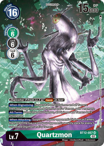 Foil Quartzmon (Alternate Art) BT12-057 SR Across Time Digimon TCG - guardiangamingtcgs