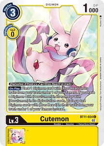 Cutemon BT11-034 C Dimensional Phase Digimon TCG - guardiangamingtcgs