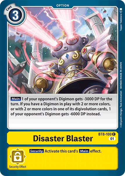 Disaster Blaster BT8-100 C New Awakening Digimon TCG - guardiangamingtcgs