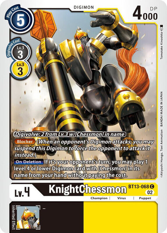 KnightChessmon BT13-068 BT13-068 C Versus Royal Knights Digimon TCG - guardiangamingtcgs