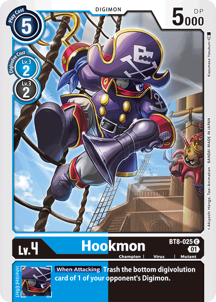 Hookmon BT8-025 C New Awakening Digimon TCG - guardiangamingtcgs