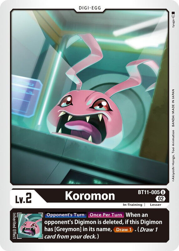 Koromon BT11-005 U Dimensional Phase Digimon TCG - guardiangamingtcgs