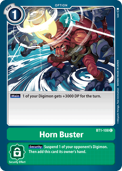 Horn Buster BT1-108 C Release Special Booster Digimon TCG - guardiangamingtcgs