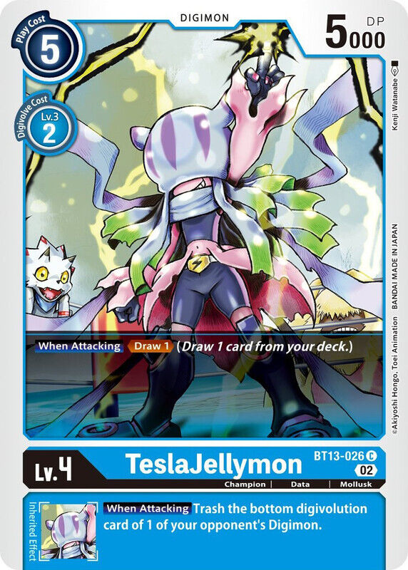 TeslaJellymon BT13-026 C Versus Royal Knights Digimon TCG
