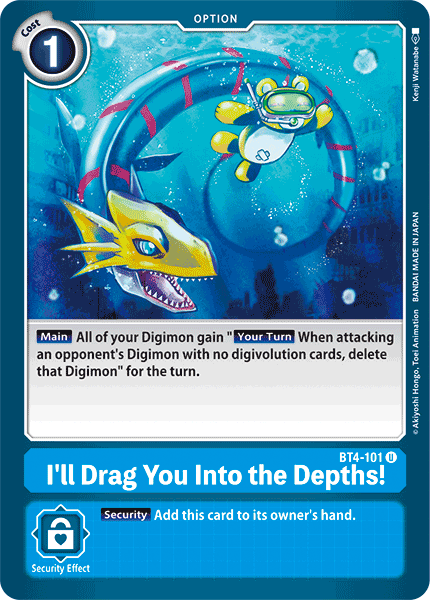 I'll Drag You Into the Depths BT4-101 U Great Legend Digimon TCG - guardiangamingtcgs