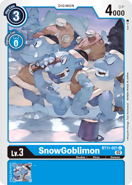 SnowGoblimon BT11-021 C Dimensional Phase Digimon TCG - guardiangamingtcgs