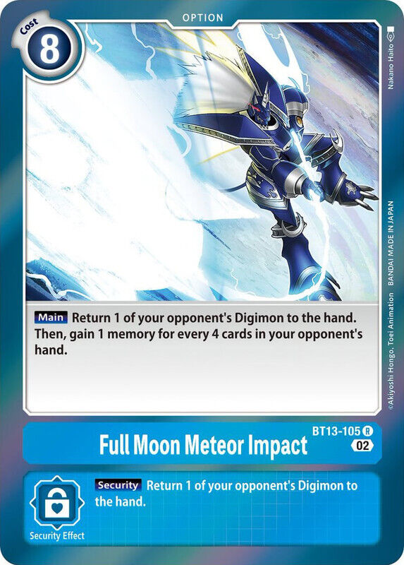 Foil Full Moon Meteor Impact BT13-105 R Versus Royal Knights Digimon TCG - guardiangamingtcgs