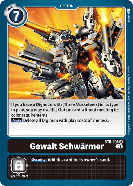 Gewalt Schwarmer BT6-105 U Double Diamond Digimon TCG - guardiangamingtcgs