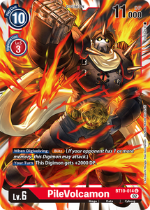 PileVolcamon BT10-014 U Xros Encounter Digimon TCG - guardiangamingtcgs