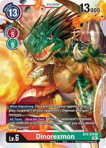 Foil Dinorexmon BT9-018 R X Record Digimon TCG - guardiangamingtcgs