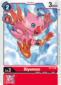 Biyomon ST1-02 C Starter Deck 01: Gaia Red Digimon TCG - guardiangamingtcgs