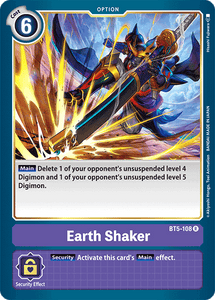 Earth Shaker BT5-108 R Battle of Omni Digimon TCG - guardiangamingtcgs