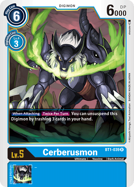 Cerberusmon BT1-039 R Release Special Booster Digimon TCG - guardiangamingtcgs