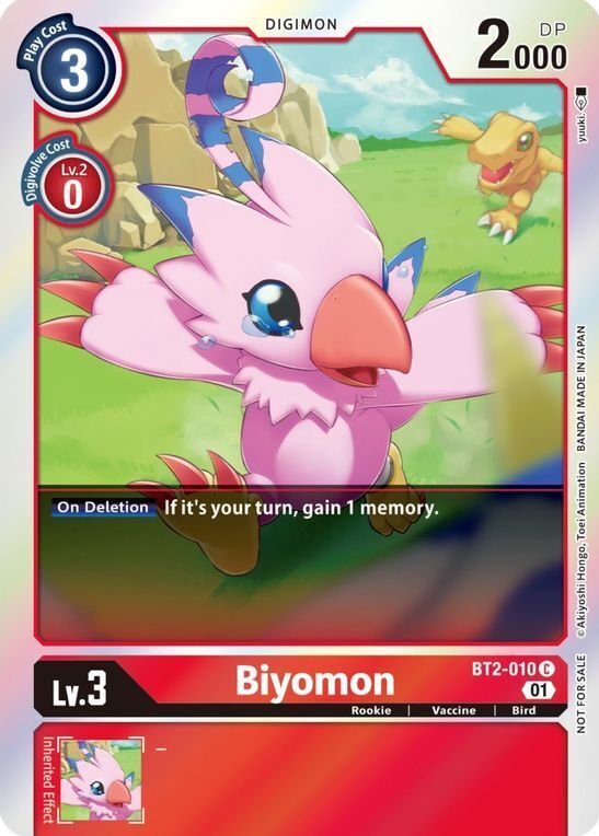 Foil Biyomon - BT2-010 (ST-11 Special Entry Pack) C Release Special Booster Digimon TCG - guardiangamingtcgs