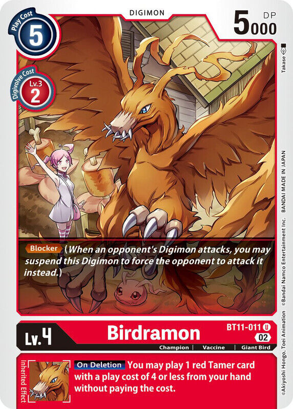 Birdramon BT11-011 U Dimensional Phase Digimon TCG - guardiangamingtcgs