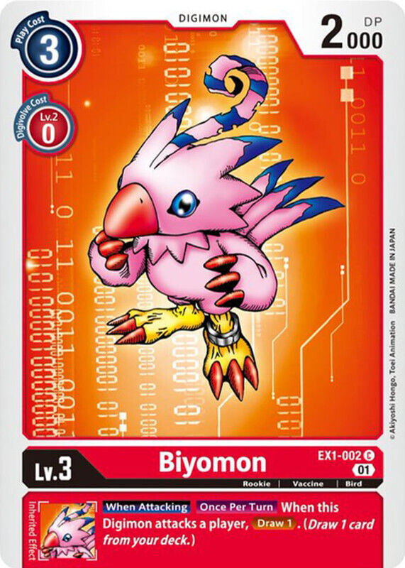 Biyomon EX1-002 C Classic Collection Digimon TCG - guardiangamingtcgs