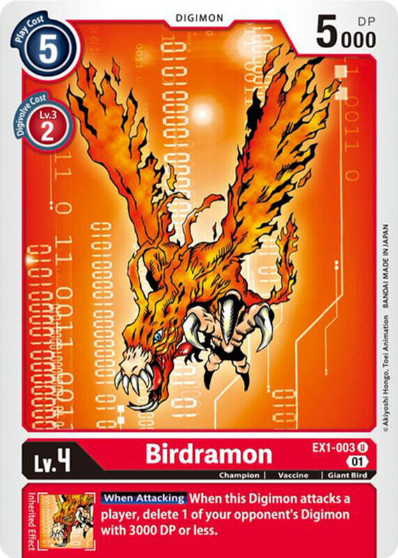 Birdramon EX1-003 U Classic Collection Digimon TCG - guardiangamingtcgs