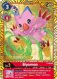 Foil Biyomon - P-002 (2nd Anniversary Card Set) P-002 P Digimon Promotion Cards Digimon TCG - guardiangamingtcgs