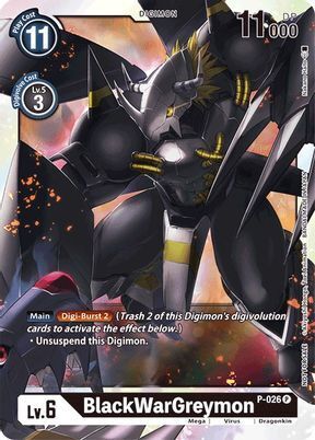 Foil BlackWarGreymon - P-026 P-026 P Digimon Promotion Cards Digimon TCG - guardiangamingtcgs