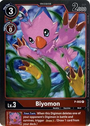 Foil Biyomon - P-002 P-002 P Digimon Promotion Cards Digimon TCG - guardiangamingtcgs