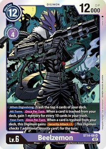 Foil Beelzemon ST14-08 SR Starter Deck 14: Beelzemon Advanced Deck Set Digimon TCG - guardiangamingtcgs