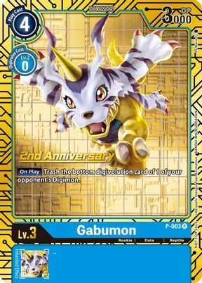 Foil Gabumon - P-003 (2nd Anniversary Card Set) P-003 P Digimon Promotion Cards Digimon TCG - guardiangamingtcgs