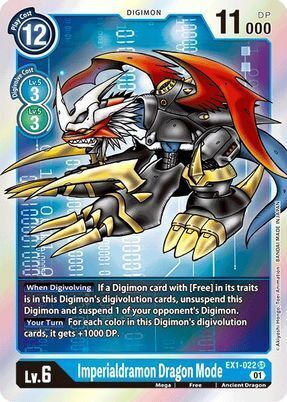 Foil Imperialdramon Dragon Mode EX1-022 SR Classic Collection Digimon TCG - guardiangamingtcgs