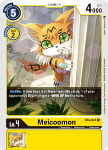 Meicoomon BT4-041 C Great Legend Digimon TCG - guardiangamingtcgs