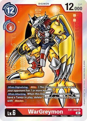 Foil WarGreymon EX1-009 SR Classic Collection Digimon TCG - guardiangamingtcgs