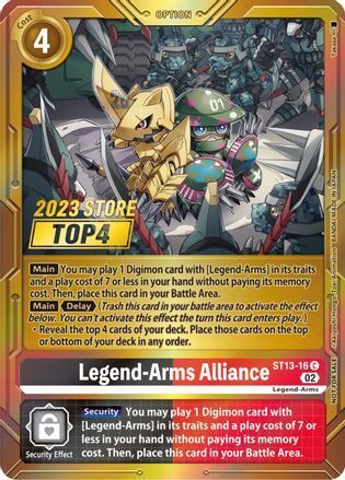 Foil Legend-Arms Alliance (2023 Store Top 4) ST13-16 C Starter Deck 13: Ragnaloardmon Digimon TCG - guardiangamingtcgs
