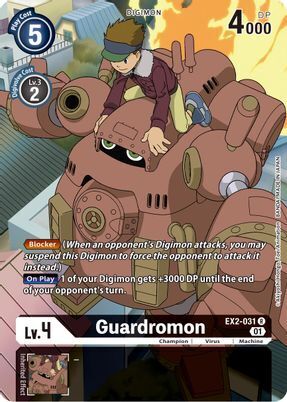 Foil Guardromon (Alternate Art) EX2-031 R Digital Hazard Digimon TCG - guardiangamingtcgs