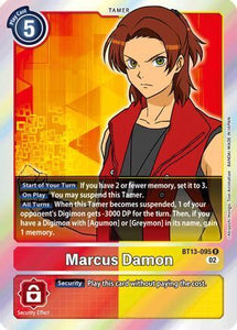 Foil Marcus Damon BT13-095 R Versus Royal Knights Digimon TCG - guardiangamingtcgs