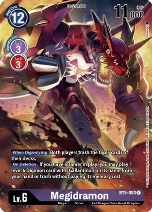 Megidramon (Digimon Card Game Deck Box Set) BT5-083 R Battle of Omni Digimon TCG - guardiangamingtcgs