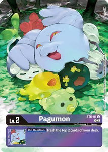 Foil Pagumon (Alternate Art) ST6-01 U Starter Deck 14: Beelzemon Advanced Deck Set Digimon TCG - guardiangamingtcgs