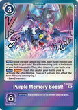 Foil Purple Memory Boost! P-040 SR Digimon Promotion Cards Digimon TCG - guardiangamingtcgs