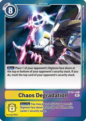 Foil Chaos Degradation ST10-14 R Starter Deck 10: Parallel World Tactician Digimon TCG - guardiangamingtcgs