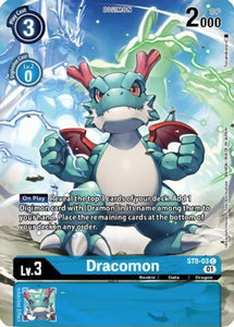 Foil Dracomon (Digimon Royal Knights Card Set) ST8-03 C Starter Deck 08: Ulforce Veedramon Digimon TCG - guardiangamingtcgs