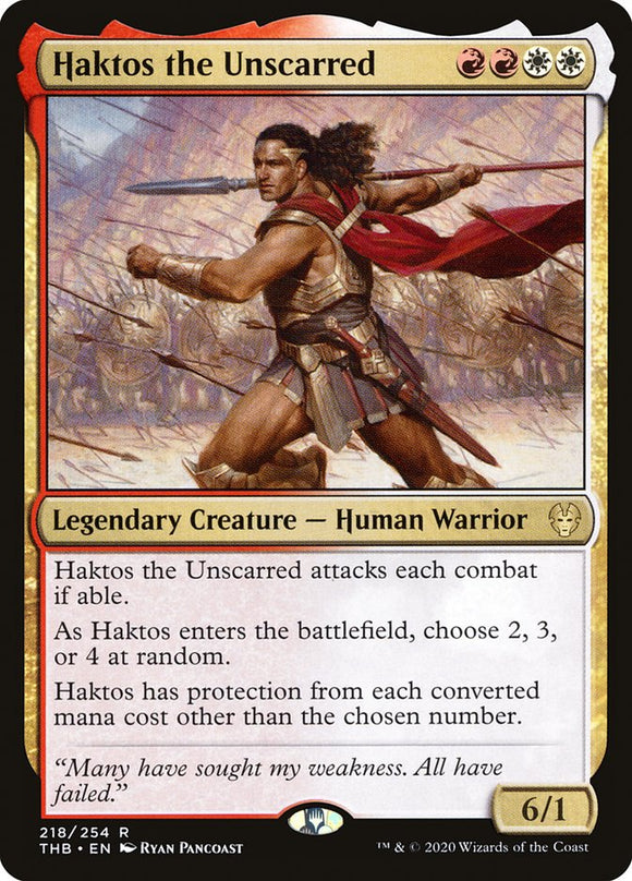 Haktos the Unscarred 218 R Theros Beyond Death MTG - guardiangamingtcgs