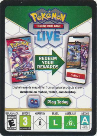 V Battle Deck Bonus Card Mewtwo vs. Melmetal Pokemon TCGO PTCGO TCG Online Codes Live PTCGL - guardiangamingtcgs