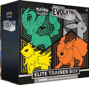 Evolving Skies Leafeon, Umbreon, Jolteon & Flareon Elite Trainer Box Standard Edition Gameplay Item TCGO PTCGO TCG Online Codes Live PTCGL - guardiangamingtcgs